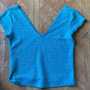 Blue crop top